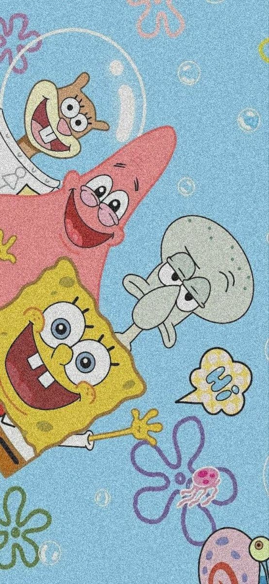 SpongeBob Friends Selfie Wallpaper – Patrick & Squidward 4K Cartoon - Free HD Cartoons Wallpaper | Noqis16K