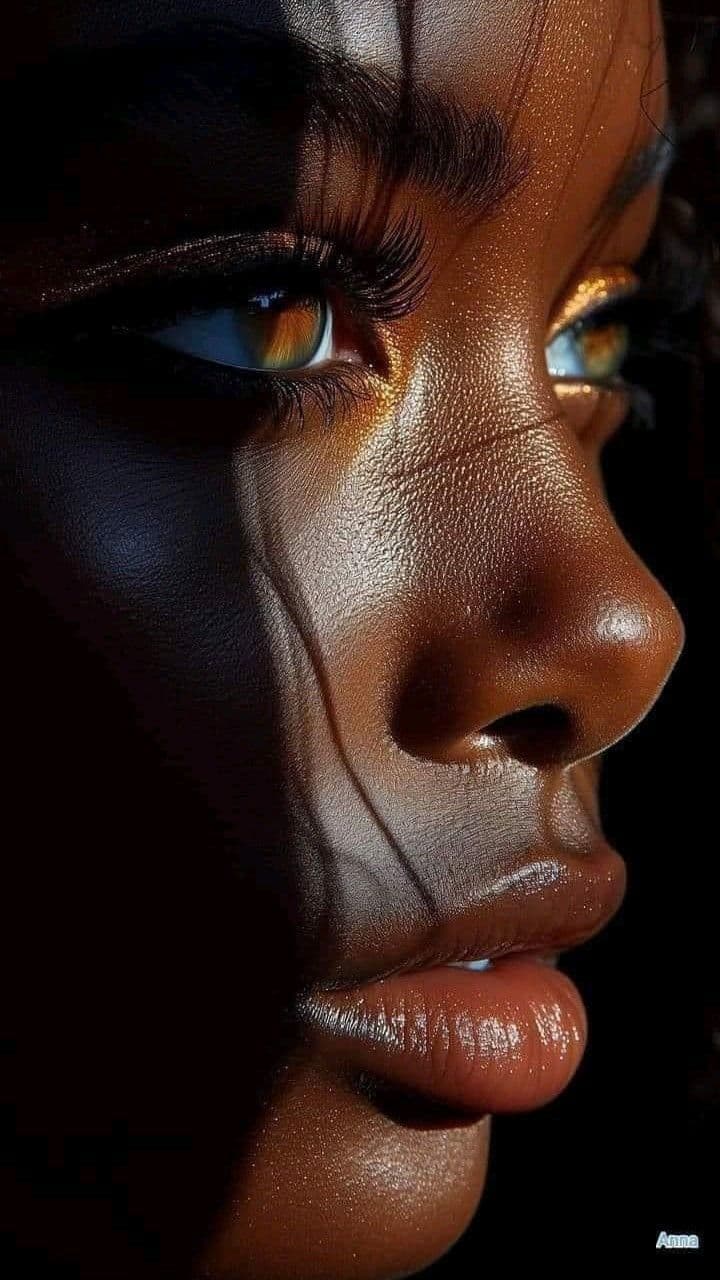 Golden Light Dark Skin Side Profile Portrait - Free HD Portrait Wallpaper | Noqis16K